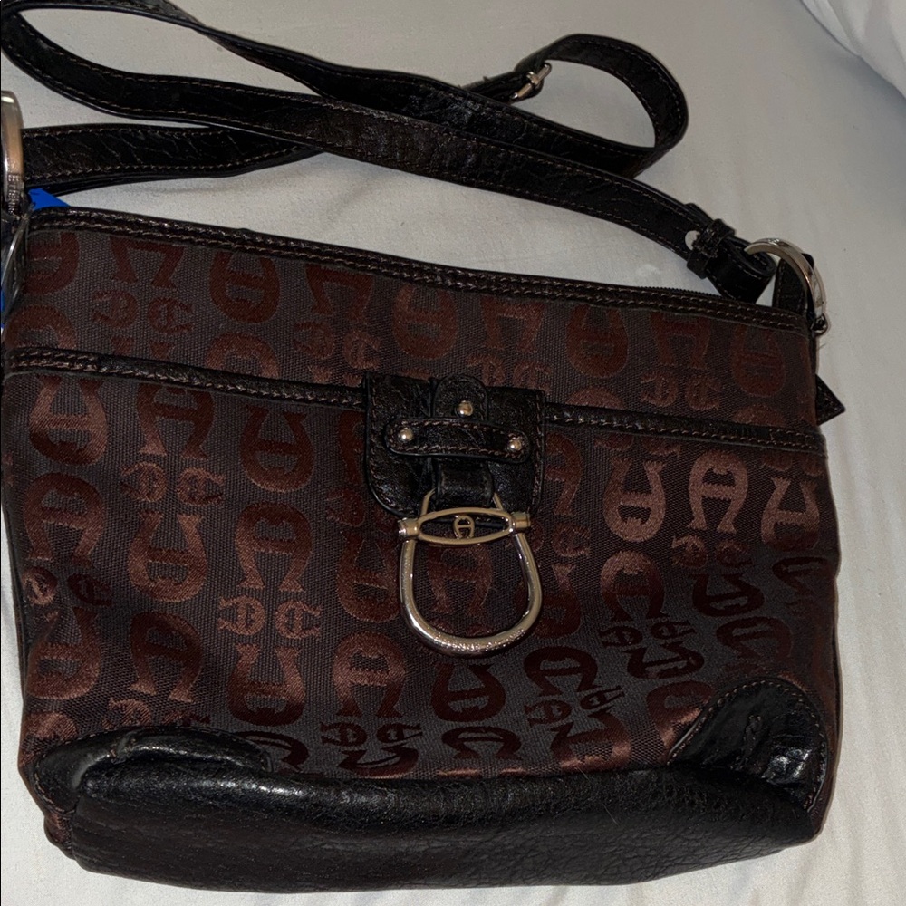 Etienne Aigner Dark Brown Crossbody Bag